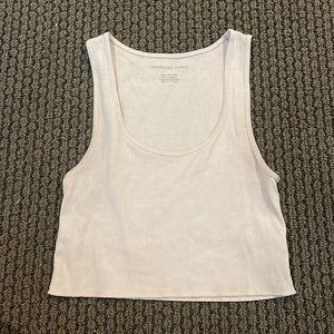 white cropped american egal tank